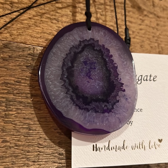 Purple Agate black moon dream catcher - Picture 6 of 10